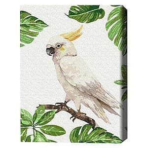 Tablou pe numere BrushMe Cacatua alb 30×40 сm (fără cutie)