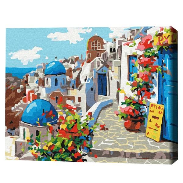 Tablou pe numere BrushMe Vara în Santorini 30×40 сm (fără cutie)