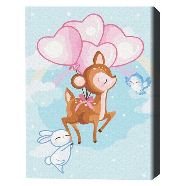 Tablou pe numere BrushMe Prietenii micului cerb 30×40 сm (fără cutie)