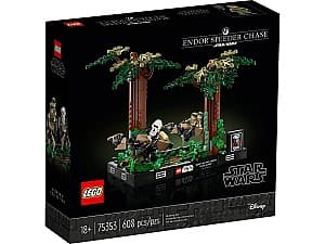 Constructor LEGO Star Wars 75353 Diorama Urmărire cu speederul pe Endor