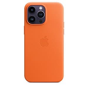  Apple Leather Case Magsafe for iPhone 14 Pro Max Orange