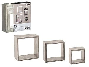 Etajera Five Cub 3buc MDF gri