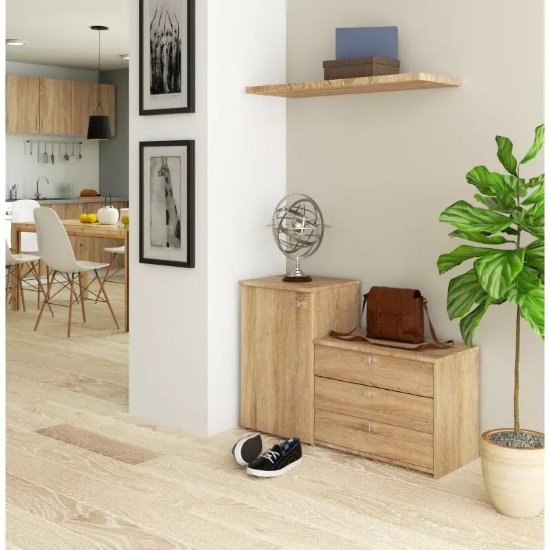 Обувница Akord S16 Sonoma Oak