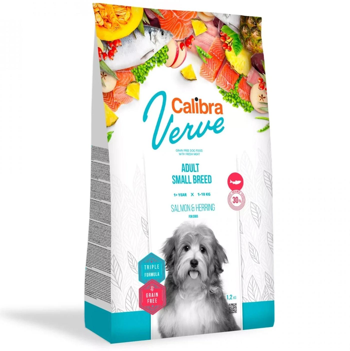Hrana uscata pentru caini Calibra Verve GF Adult Small Salmon&Herring 1.2kg