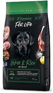 Hrana uscata pentru caini Fitmin For Life Lamb & Rice 12kg