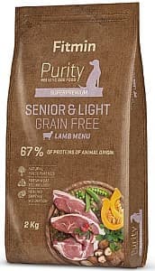 Hrană uscată pentru câini Fitmin Purity GF Senior&Light Lamb 2 kg