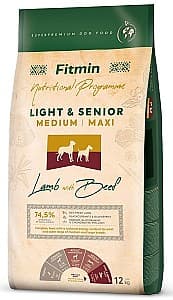 Hrană uscată pentru câini Fitmin Light&Senior Medium/Maxi Lamb&Beef 12kg