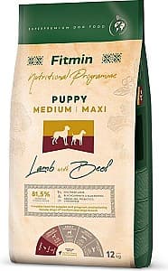Hrană uscată pentru câini Fitmin Medium/Maxi Lamb&Beef 12kg