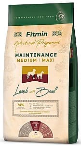 Hrană uscată pentru câini Fitmin Maintenance Medium/Maxi Lamb&Beef 2.5kg
