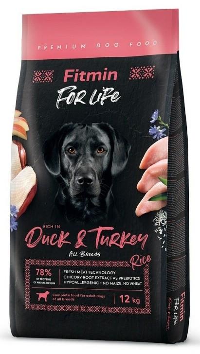 Hrana uscata pentru caini Fitmin For Life Duck & Turkey 12kg