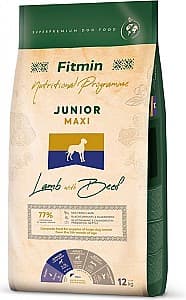 Hrană uscată pentru câini Fitmin Maxi Junior Lamb&Beef 12kg