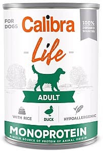 Влажный корм для собак Calibra Life Adult Duck&Rice 400g