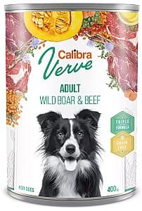 Hrana umeda pentru caini Calibra Verve GF can Adult Wild Boar&Beef 400g