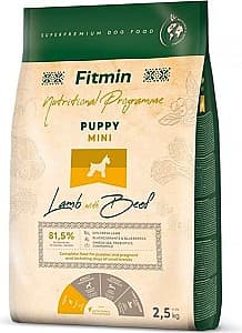 Сухой корм для собак Fitmin Mini Puppy Lamb Beef 2.5kg