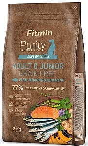 Hrană uscată pentru câini Fitmin Purity GF Adult&Junior Fish Menu 2kg