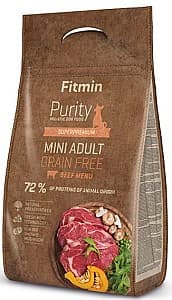 Hrană uscată pentru câini Fitmin Purity GF Adult Mini Beef 4kg