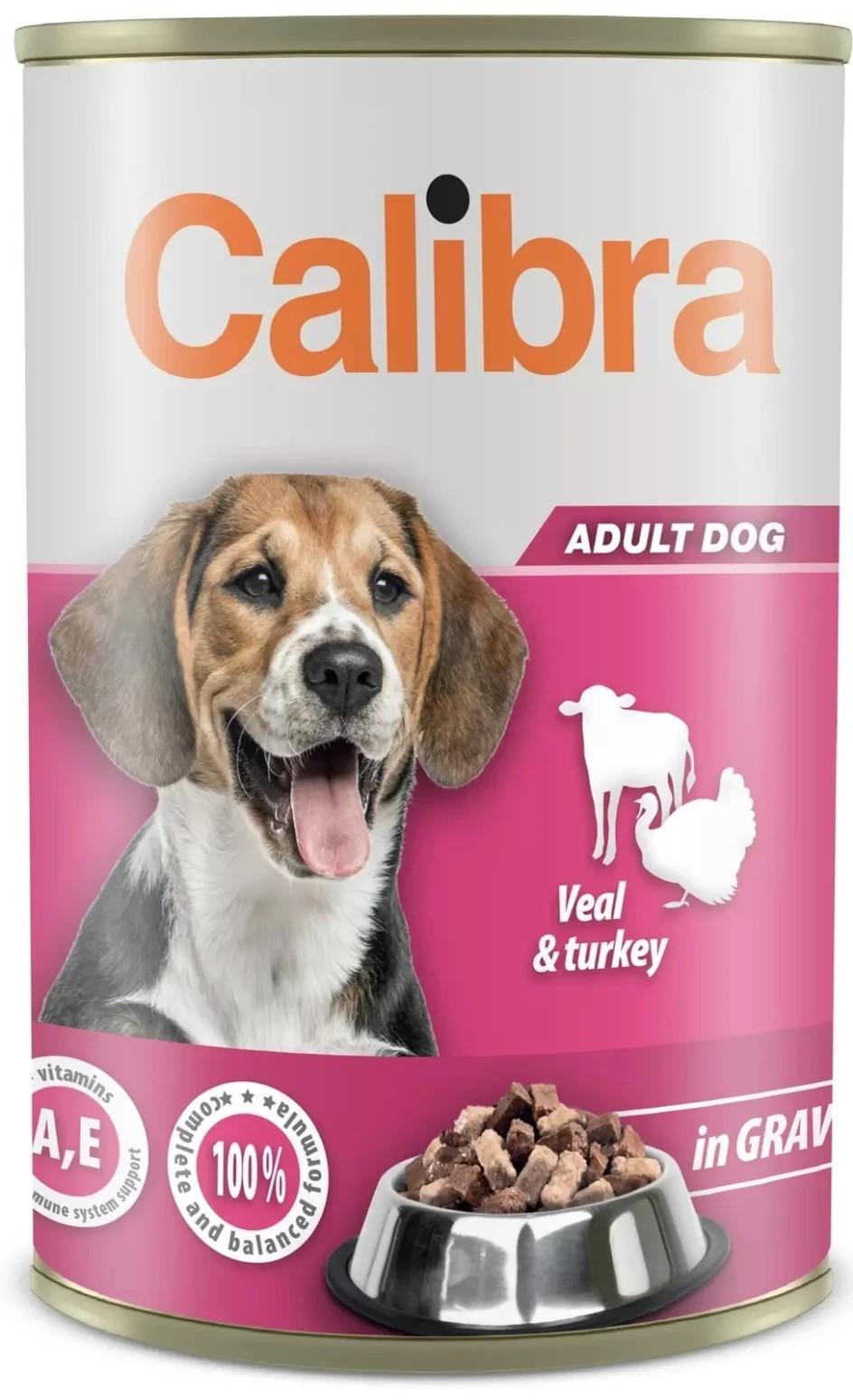 Влажный корм для собак Calibra Adult Veal&Turkey 1.24kg