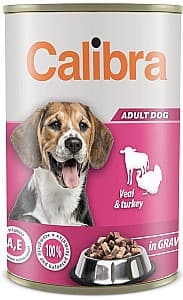 Влажный корм для собак Calibra Adult Veal&Turkey 1.24kg