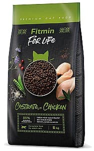 Нrană uscată pentru pisici Fitmin For Life Castrate Chicken 8kg