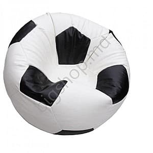 Fotoliu puf Relax Football Big White/Black