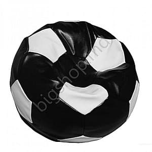 Fotoliu puf Relax Football medium Black/White