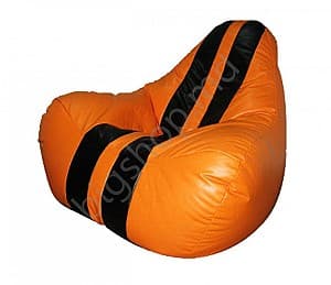 Fotoliu puf Relax Hi-Poly Baby Black/Orange