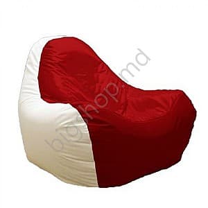 Fotoliu puf Relax Hi-Poly Medium Red/White