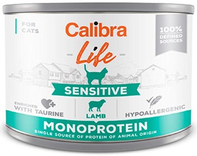 Hrana umeda pentru pisici Calibra Life Can Sensetive Lamb 200g