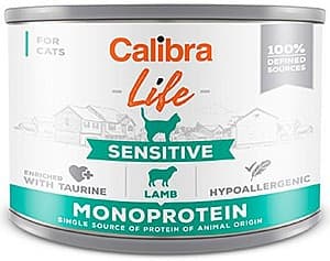 Hrana umeda pentru pisici Calibra Life Can Sensetive Lamb 200g