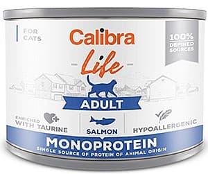 Hrana umeda pentru pisici Calibra Life Can Adult Salmon 200g