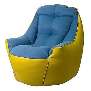 Кресло мешок Beanbag BigBoss XL Blue Yellow