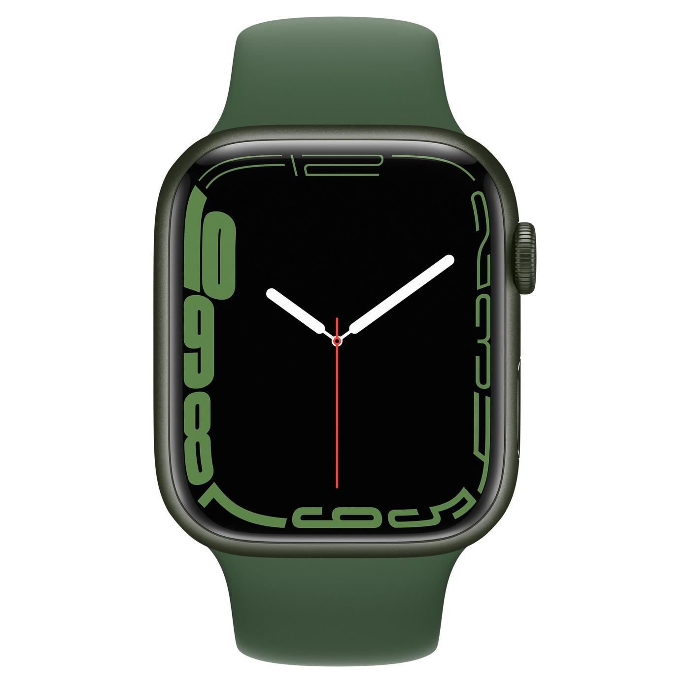 Умные часы Apple Watch Series 7 GPS 45mm Green Sport Band (MKN73)