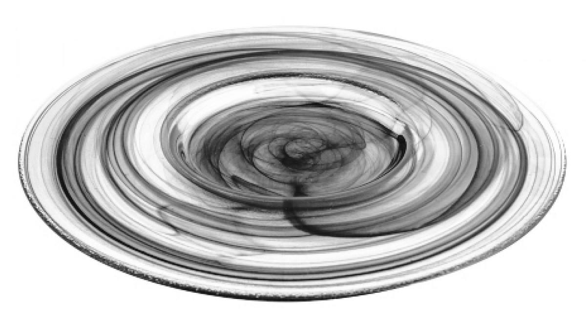 Farfurie Arda Cam GUSTO Alabaster Black 28 cm (6 buc)