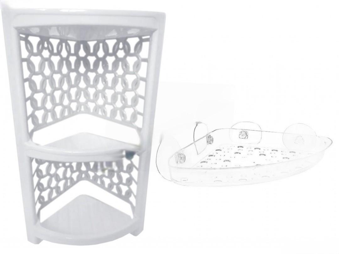 Raft pentru baie Polite P100/AK058 White/Transparent