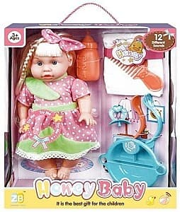  Honey Baby Кукла со звуком и аксессуарами (розовый горошек) 43835