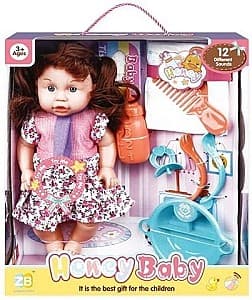  Honey Baby Кукла со звуком и аксессуарами (розовые цветы) 43830