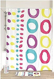 Perdea de baie Tendance Circles 180x200cm