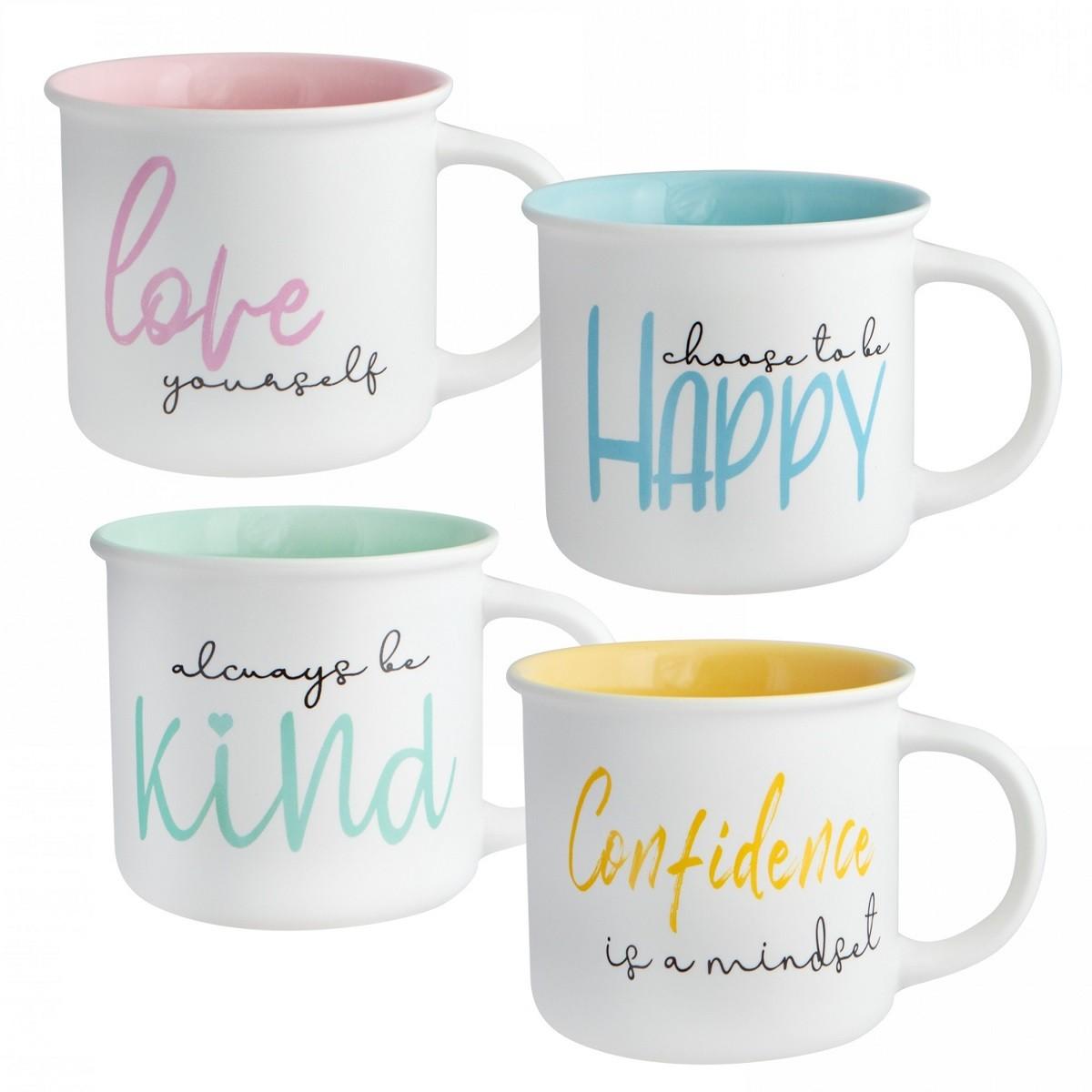 Set pentru ceai si cafea Casa Masa CULORI PASTELATE 370 ml (6 buc)