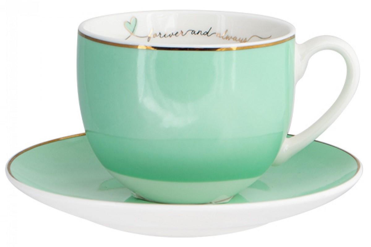 Set pentru ceai si cafea Casa Masa FOREVER 220 ml mint (6 buc)