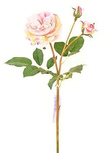 Искусственные цветы Casa Masa Осенняя роза Остин 3 бутона 55 см розовая