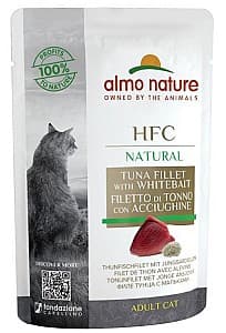 Hrană umedă pentru pisici Almo Nature HFC Pouch Natural Tuna with Whitebait 55g