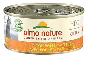 Hrană umedă pentru pisici Almo Nature HFC Can Complete Kitten Chicken 150g
