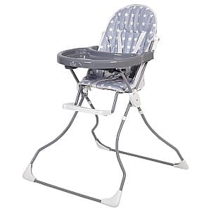 Стул для кормления простой Polini Kids 152 Stele White/Gray