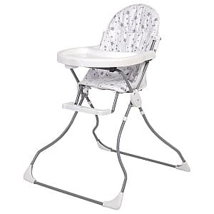 Стул для кормления простой Polini Kids Звезды 152 White Grey