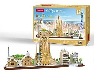Puzzle CubicFun Atracții turistice în Barcelona
