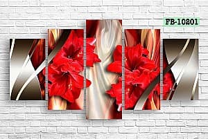 Tablou multicanvas Art.Desig Red flowers FB-10201