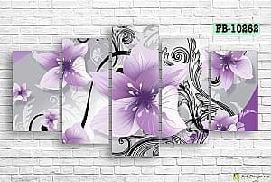 Модульная картина Art.Desig Purple flowers FB-10262