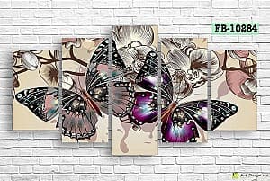 Tablou multicanvas Art.Desig Butterflies FB-10284