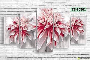 Tablou multicanvas Art.Desig Pink and white flowers FB-10301