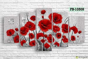 Tablou multicanvas Art.Desig Poppies FB-10305